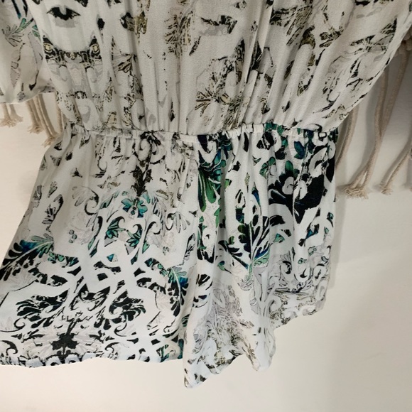 Blue Life Boho Sleeve Wrap Floral Romper - Picture 4 of 6